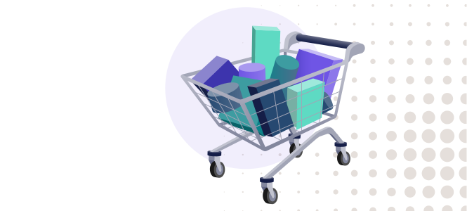 Graphic of a shopping trolley