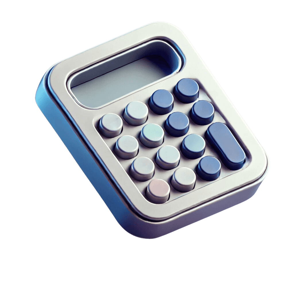 A calculator in 3D style to align with Orbus Software's return on investment calculator