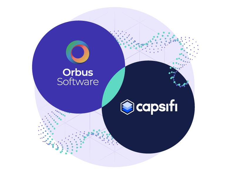 Graphic illustrating the partnership or acquisition between Orbus Software and Capsifi.